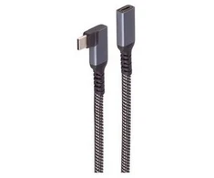 Shiverpeaks USB-C prailginimo kabelis 3.2 90° PD tekstilinis 1,5 m (BS14-74016)