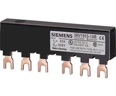 Siemens 3RV1915-1AB 3P šyna (6 moduliai), skirta 2 3RV1915-1AB automatiniams jungikliams