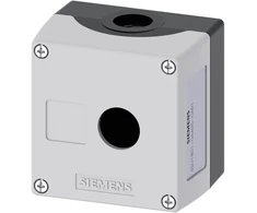 Siemens kasetės korpusas 1 skylės 22mm juoda-pilka M20 (3SU1801-0AA00-0AB1)