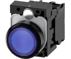 Siemens Drucktaster beleuchtet 22mm rund blau 1S