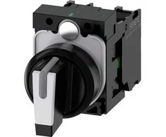 Siemens Przełącznik sukamasis 22mm apvalus plastikinis krótki I-O-II bez samopow su laikikliu 1NO 1NO śrubowe 3SU1100-2BL60-1NA0