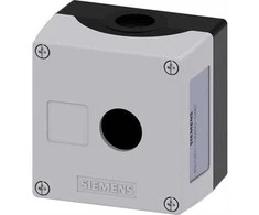 Siemens kasetės korpusas 1 skylės 22mm juoda-pilka M20 (3SU1801-0AA00-0AB1)