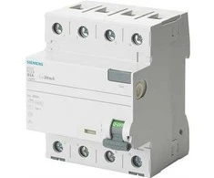 Siemens 5SV3 RCCB, 63A, 4 polių, 300mA, A tipo, 400V kintamoji srovė