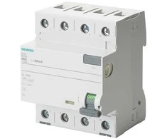 Siemens 5SV3 RCCB, 63A, 4 polių, 300mA, A tipo, 400V kintamoji srovė