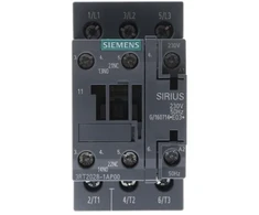 „Siemens“ galios kontaktorius 38A 3P 230V AC 1NO 1NC S0 (3RT2028-1AP00)