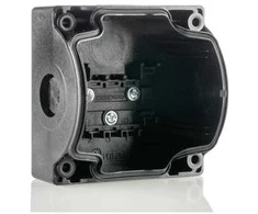 Siemens kasetės korpusas 1 skylės 22mm juoda-pilka M20 (3SU1801-0AA00-0AB1)