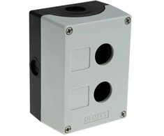 Siemens kasetės korpusas 2 skylių 22mm juoda-pilka M20 (3SU1802-0AA00-0AB1)