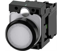 Siemens Drucktaster Frontring Kunststoff Betätiger flach Weiß SIRIUS ACT 3SU1102-0AB60-1BA0