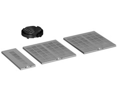 Siemens LZ11BKR11, Cooker hood recycling kit, Juodas, Pilkas, 4 pc(s)
