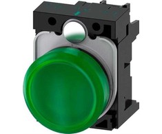 Siemens 3SU1102-6AA40-1AA0 Leuchtmelder grün Linse glatt