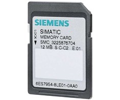 „Atmintis“ skirta „Siemens SIMATIC S7“ atminties kortelė, skirta S7-1x00 procesoriui / SINAMICS 3, 3V „Flash“ 12 MB