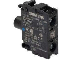 Siemens LED lemputės lizdas mėlynas 24V AC/DC priekinis montavimas Sirius ACT 3SU1401-1BB50-1AA0