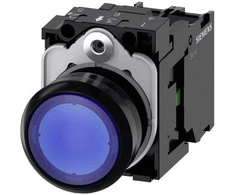 Siemens Drucktaster beleuchtet 22mm rund blau 1S