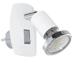 Sieninis šviestuvas EGLO MINI 4 plug spot 3W baltas