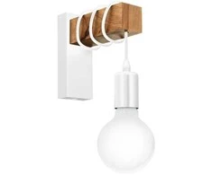 Sieninis šviestuvas EGLO Townshend, Paviršinio apšvietimo, 1 lemputė(-s), E27, Balta, Mediena