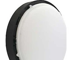 Nordtronic Palma sieninis šviestuvas Sensor 12W - LED be priekio, CCT jungiklis 3000K/4000K, matinės juodos spalvos, apvalus IP65