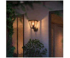 Sieninis šviestuvas Philips Hue Baltas Inara lauko sieninė lempa – komplekte su E27 LED lempute – švelnios šviesos vintažinė lemputė – maitinama iš elektros tinklo – išmanusis valdymas su Hue Bridge