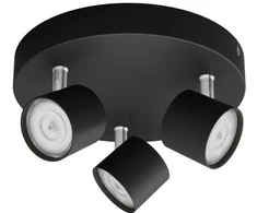 Sieninis šviestuvas Philips Lubų/sienos prožektorius 13.5W, įleidžiamas apšvietimo prožektorius, Neikeičiama lemputė (-ės), LED, 2700 K, 1500 lm, Juoda