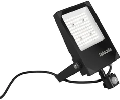 Sieninis šviestuvas Solar Plus Prožektorius „Scout G2 S“ 4000 K asimetrinis PIR, 50 W, 7100 lm, 80° x 150° šviesos sklaida. IP66, IK08. Pridedamas 2 m kabelis.