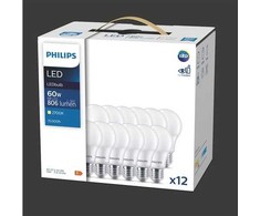Philips LED standartinė E27 827 806 lm 8 W matinė 12 vnt.