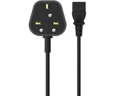 Sinox Beslag Sinox maitinimo kabelis su 3 kontaktais ir JK kištuku. 1,8 m. Juodas, 1,8 m, G tipo kištukas, IEC C13, 230 V, 10 A