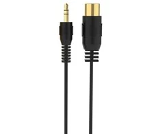 Sinox 5 kontaktų DIN į mini lizdą laidas. 1 m. Juodas.