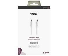 Sinox antenos kabelis. 5 m. Baltas