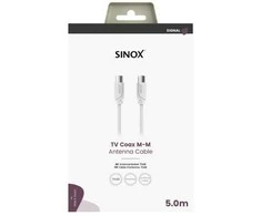 Sinox antenos kabelis. 5 m. Baltas