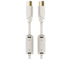 SINOX antenos kabelis 15 m, koaksialinis vyriškas į moterišką, patvirtintas YouSee ir Stofa, baltas