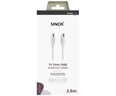 Sinox antenos kabelis. 2,5 m. Baltas.