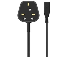 Sinox Beslag Sinox 8 formos maitinimo laidas su UK kištuku. 1,5 m., juodas, 1,5 m, maitinimo kištukas G tipo, IEC C7, 230 V, 2,5 A