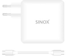 Sinox Beslag Sinox Macbook USB C 65W GaN maitinimo šaltinis, pakaitalas, vidaus, AC, 20 V, 1 m, balta