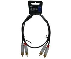 Sinox Beslag Sinox SHE42015H, 1,5 m, 2 x RCA, 2 x RCA, Kištukas, Kištukas, Juodas, Pilkas