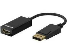 Sinox Beslag Sinox SOC01250, DisplayPort, HDMI, 0,1 m, Juoda