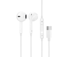 Ausinės Sinox į ausis įkišamos høretelefoner USB-C med mikrofon. Hvid
