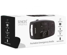 Sinox kompaktiškas avarinis radijas. Juodas.