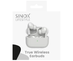 Sinox „Lifestyle True Belaidės Stereo“ ausinės. Balta