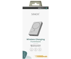 SINOX PRO SXP9100 belaidis išorinis maitinimo šaltinis 10000 mAh 20 W PD, pilkas