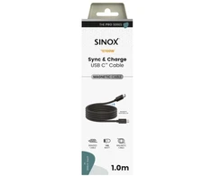 Sinox Beslag Sinox PRO USB C 2.0 magnetinis kabelis. 1 m. Juodas, 1 m, USB C, USB C, USB 2.0, 0,48 Gbit/s, Juodas