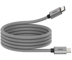 Sinox PRO USB C 2.0 magnetinis kabelis. 1 m. Pilkas.