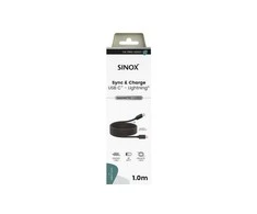 Sinox PRO USB C į Lightning magnetinis laidas. 1 m. Juodas.