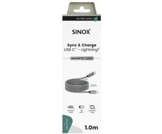 Sinox PRO USB C į Lightning magnetinis laidas. 1 m. Pilkas.