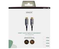 Sinox ULTRA HDMI™ optinis kabelis 8K60Hz+E. 30m. Juoda
