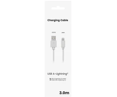 Sinox USB A–Lightning laidas. 3 m. Baltas.