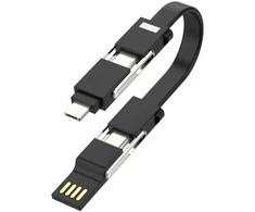 Sinox Beslag Sinox SOE04970, USB A/USB C, USB C/Micro USB-A/Lightning, USB 2.0, 0,48 Gbit/s, Juoda