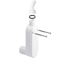 Viega Skalbimo mašinos sifonas, d = 40 mm, horizontalus, plastikinis, baltas