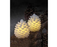 Sirius Clara Cone 2 pcs Set, H10cm, baltas