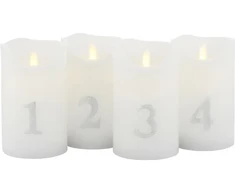 Sirius Home Sara, Sidabrinis, Baltas, 1 bulb(s), LED, Baterija, AA, 130 mm