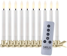 Sirius Sille Wax Tree Candle 10 pcs, Baltas