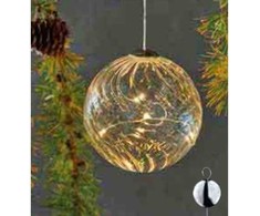„Sirius Home Wave Ball“, Šviesos dekoratyvinė figūrėlė, Permatomas, Stiklas, 10 lempučių, LED, Geltona